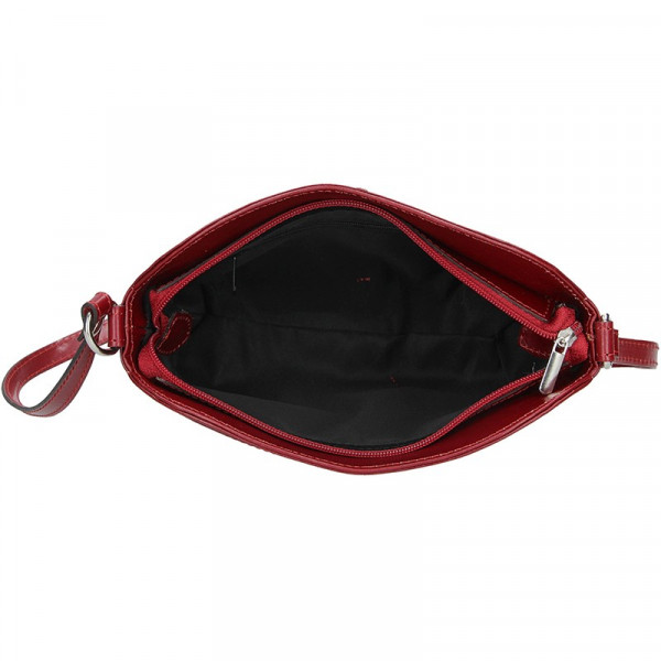 Dámská kožená kabelka Vera Pelle Tinna - tmavě červená