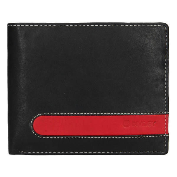 Pánská kožená peněženka Diviley Fabilo - černá