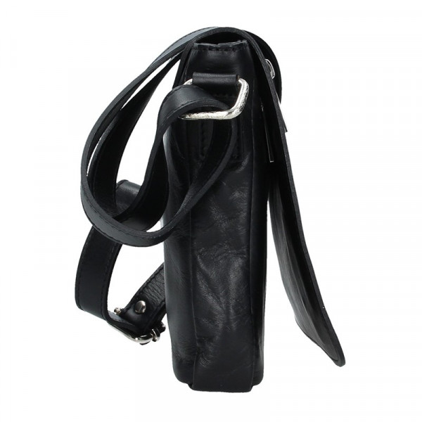 Pánská kožená taška Delami Matteo - černá