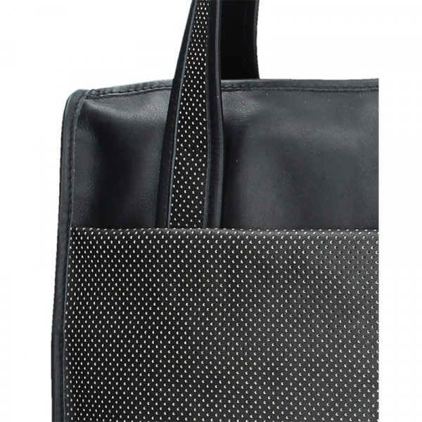 Dámská kožená kabelka Facebag Elma - černá