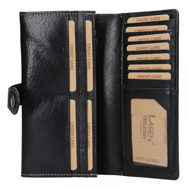 Dámská kožená peněženka Lagen Berta - černá