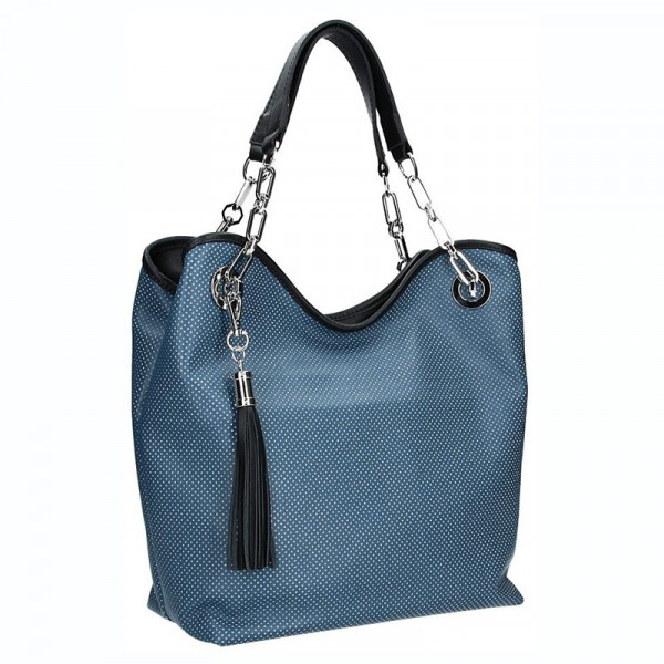 Dámská kožená kabelka Facebag Sofia - modrá