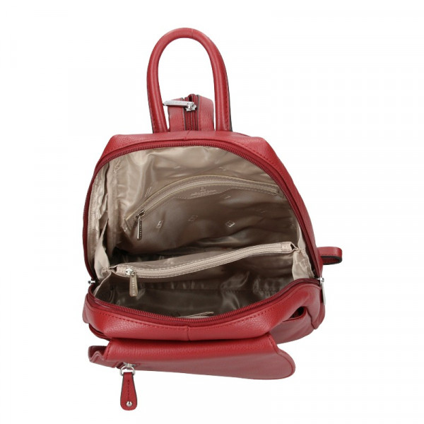 Dámský kožený batoh Hexagona Eveline - tmavě červená