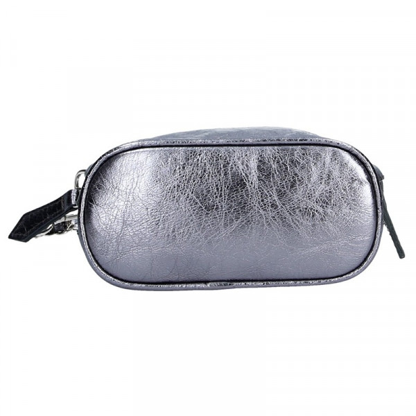 Dámská kožená kabelka Facebag Roberta - stříbrná