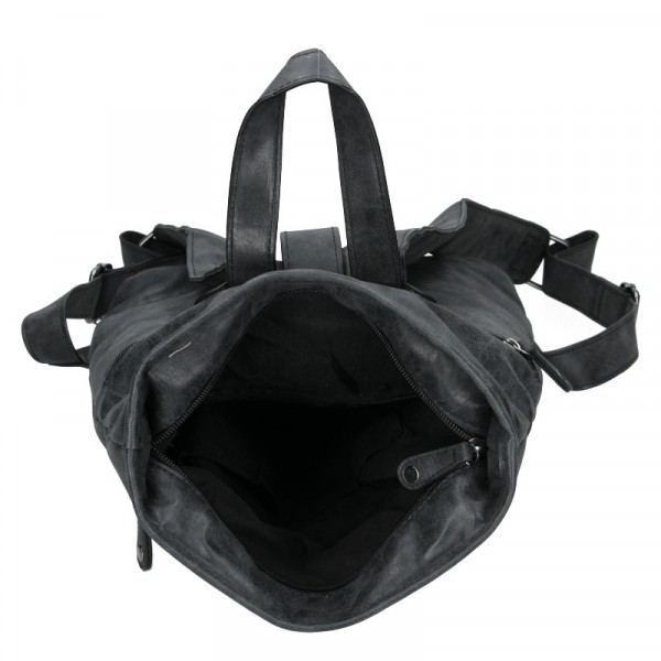 Moderní dámský batoh Piace Molto Gretta - černá