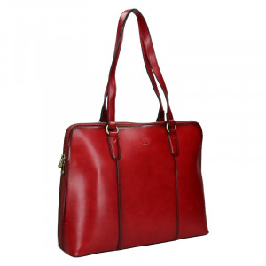 Elegantní dámská kožená kabelka Katana Apolens - červená