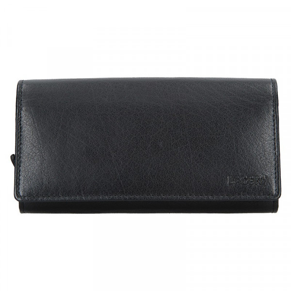Číšnická kožená peněženka Lagen Menolo - černá
