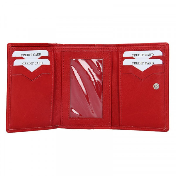 Dámská kožená peněženka Lagen Leonas - červená