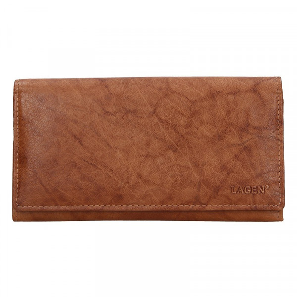 Dámská kožená peněženka Lagen Zinna - koňak