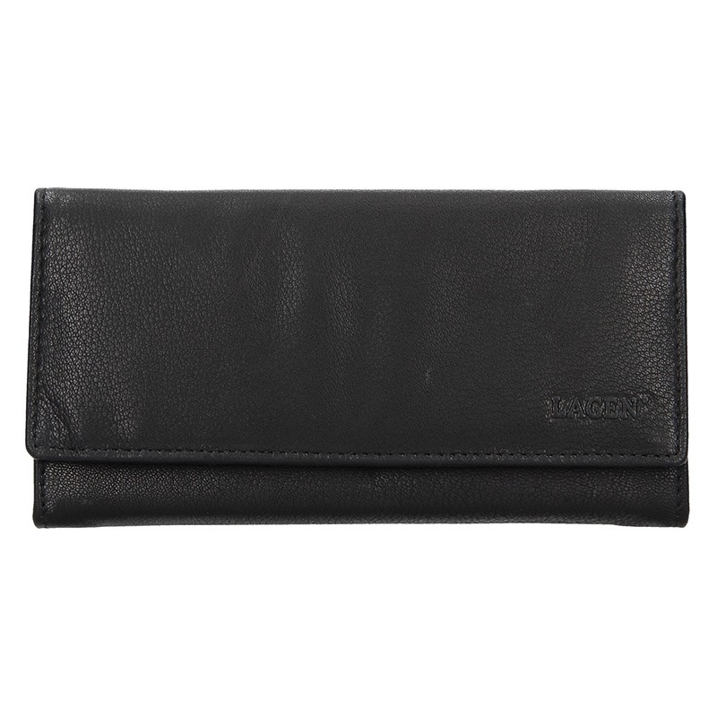 Dámská kožená peněženka Lagen Argenta - černá