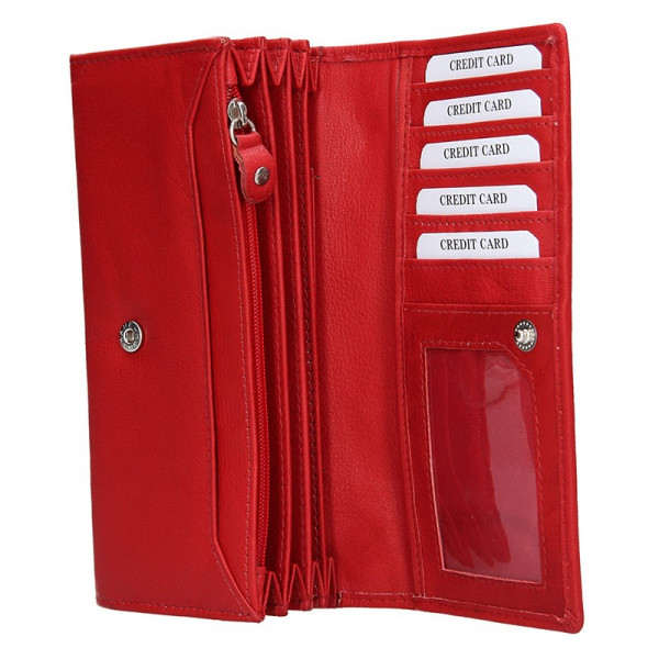 Dámská kožená peněženka Lagen Argenta - červená