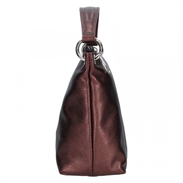 Dámská kožená crossbody kabelka Facebag Lóra - vínová