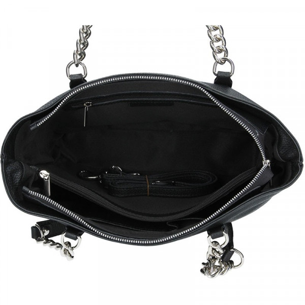 Dámská kožená kabelka Facebag Marika - černá