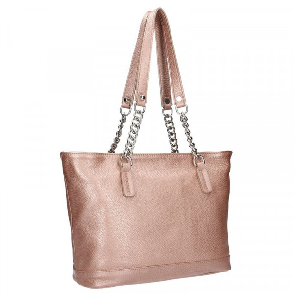 Dámská kožená kabelka Facebag Marika - růžová