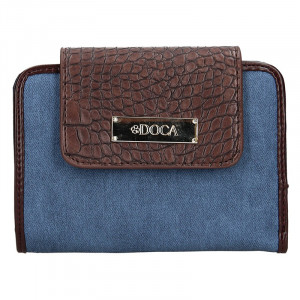 Dámská peněženka Doca 64916 - modro-hnědá
