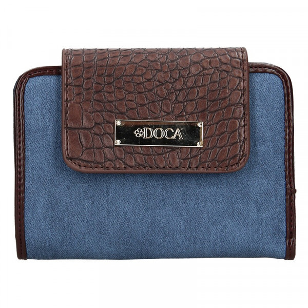 Dámská peněženka Doca 64916 - modro-hnědá