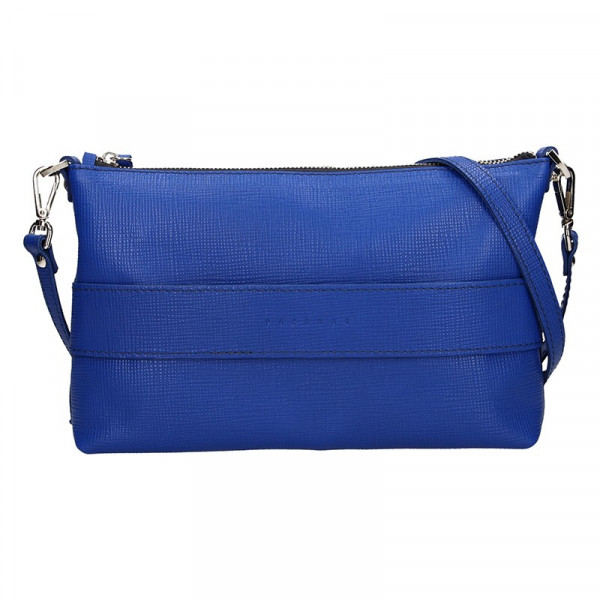 Trendy dámská kožená crossbody kabelka Facebag Elesn - modrá