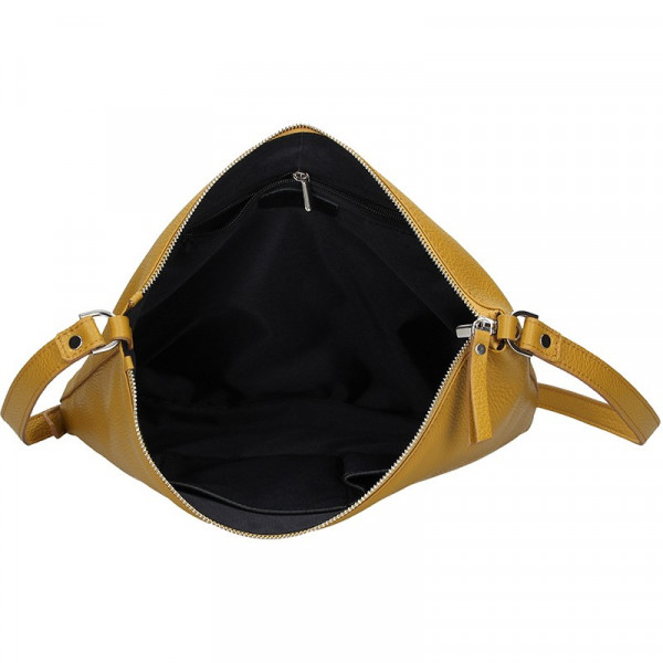 Trendy dámská kožená crossbody kabelka Facebag Elesn - žlutá