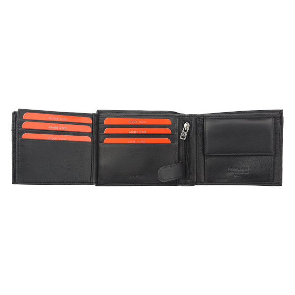 Pánská kožená peněženka Pierre Cardin Viléms - červeno-černá