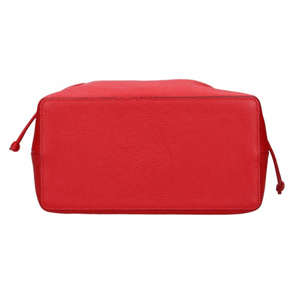 Dámská kožená kabelka Unidax Centa - červená