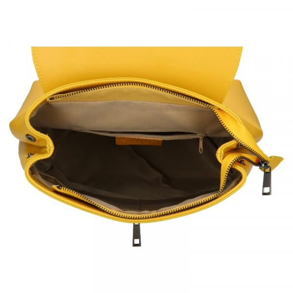 Dámský kožený batoh Delami Beathag - žluto-hnědá