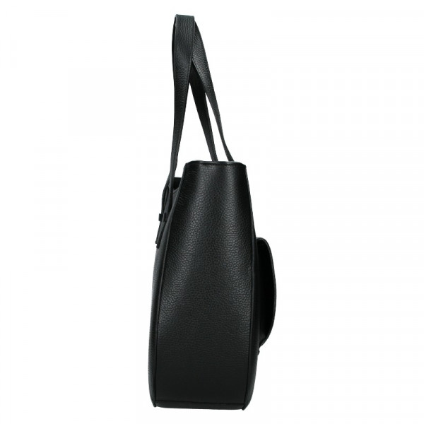 Dámská kožená kabelka Vera Pelle Aisha - černá