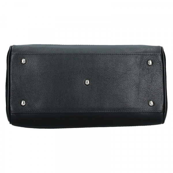 Dámská kožená kabelka Facebag Bernadeth - černá
