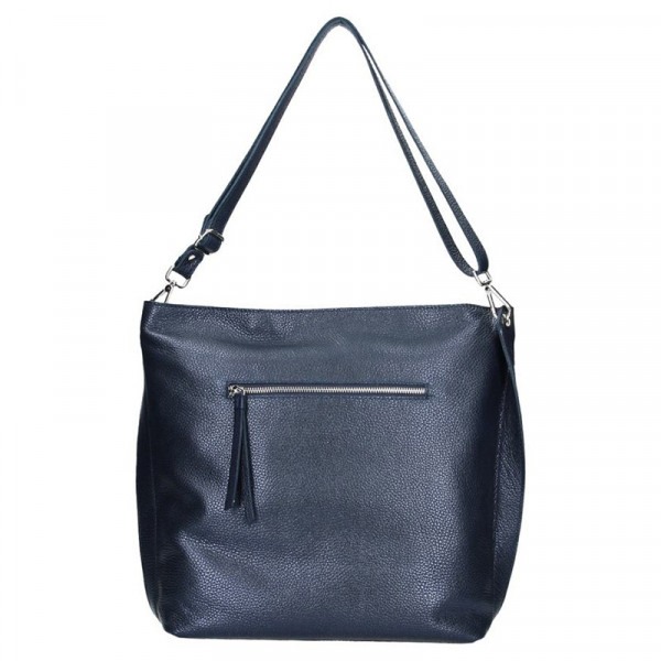 Dámská kožená kabelka Facebag Fiona - modrá