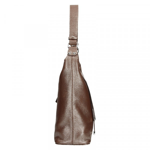 Dámská kožená kabelka Facebag Fionna - bronzová