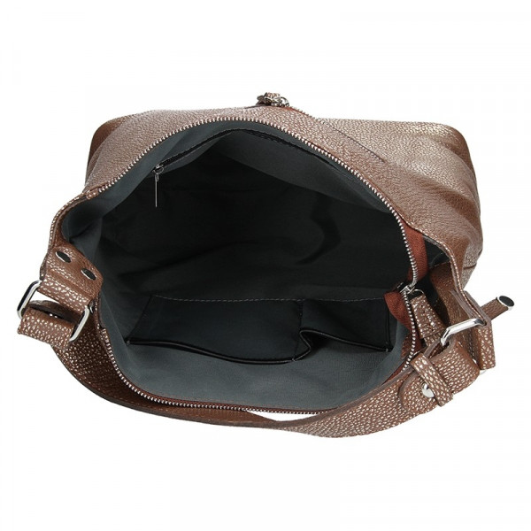 Dámská kožená kabelka Facebag Fionna - bronzová