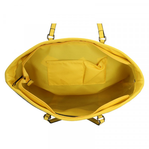 Dámská kabelka Sisley Radka - šedo-žlutá