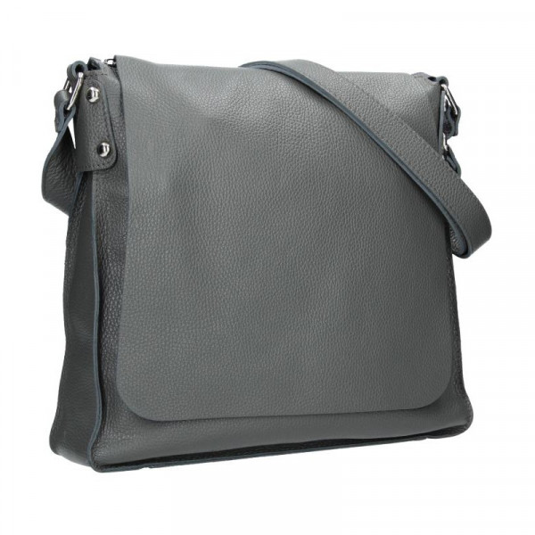 Dámská kožená kabelka Facebag Adriana - šedá