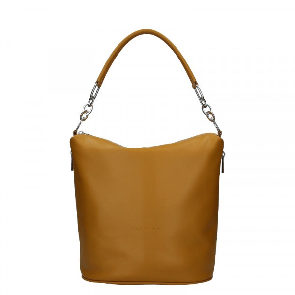 Dámská kožená kabelka Facebag Talma - světle hnědá