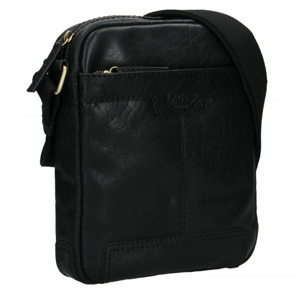 Pánská kožená taška přes rameno Lagen Vinston - černá