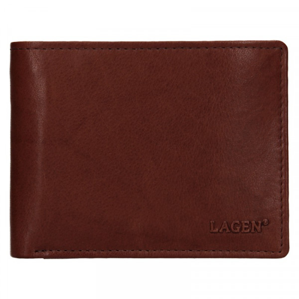Pánská kožená peněženka Lagen Kall - hnědá