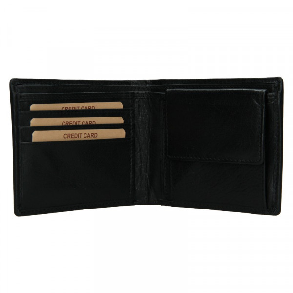 Pánská kožená peněženka Lagen Kall - černá