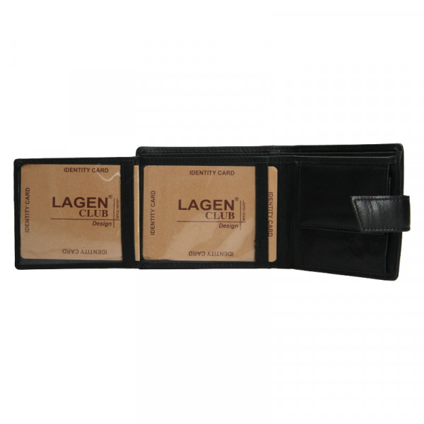 Pánská kožená peněženka Lagen Aleš - černá