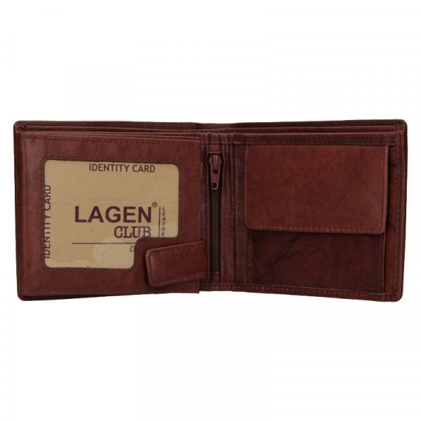 Pánská kožená peněženka Lagen Aleš - hnědá