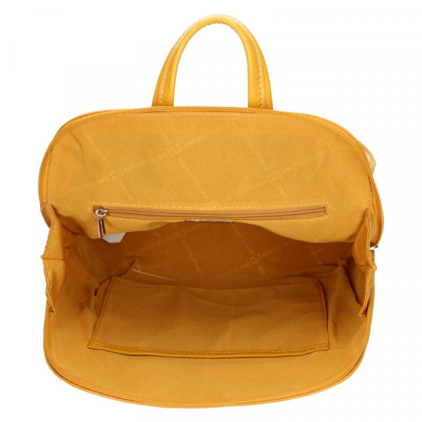 Módní dámský batoh David Jones Thala - žlutá