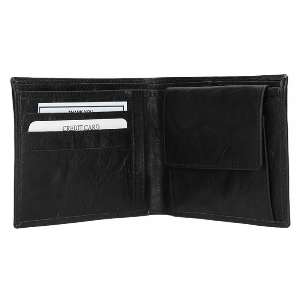 Pánská kožená peněženka SendiDesign SNW6946 - černá