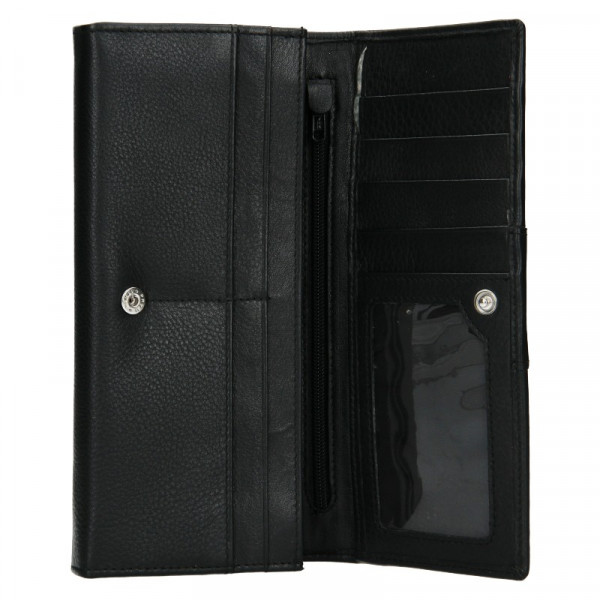 Dámská kožená peněženka Lagen Marela - černá - krémová