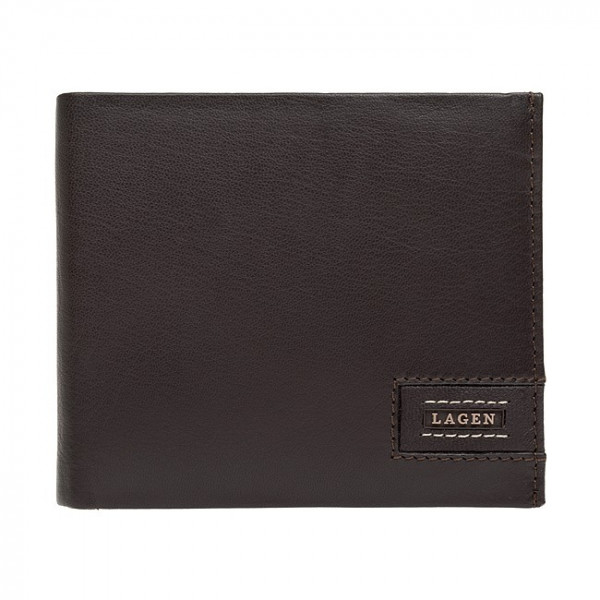 Pánská kožená peněženka Lagen Amadus - černo-béžová