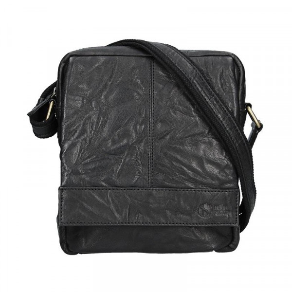 Pánská kožená taška přes rameno SendiDesign CT702 - černá