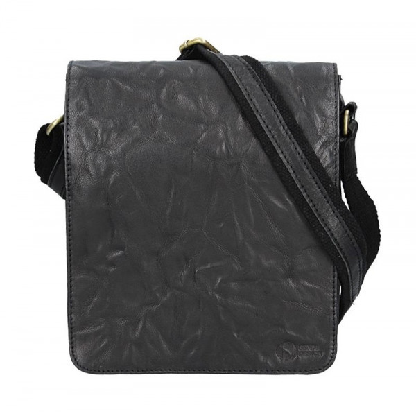 Pánská kožená taška přes rameno SendiDesign Mattia - černá