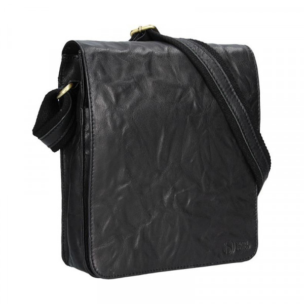 Pánská kožená taška přes rameno SendiDesign Stefano - černá