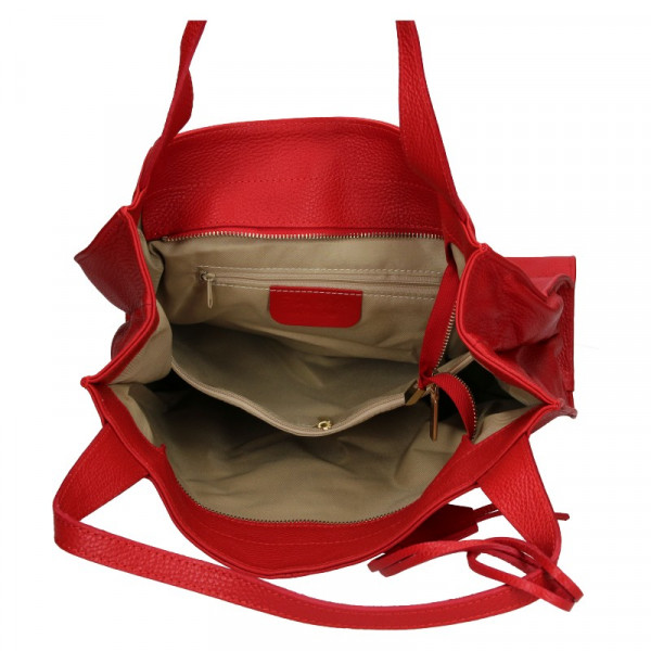 Dámská kožená kabelka Marina Galanti Apolene - červená