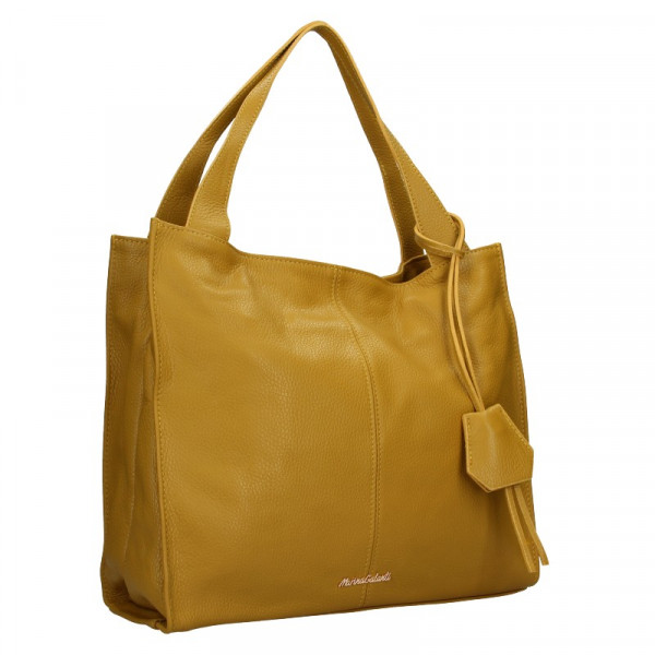 Dámská kožená kabelka Marina Galanti Apolene - žlutá