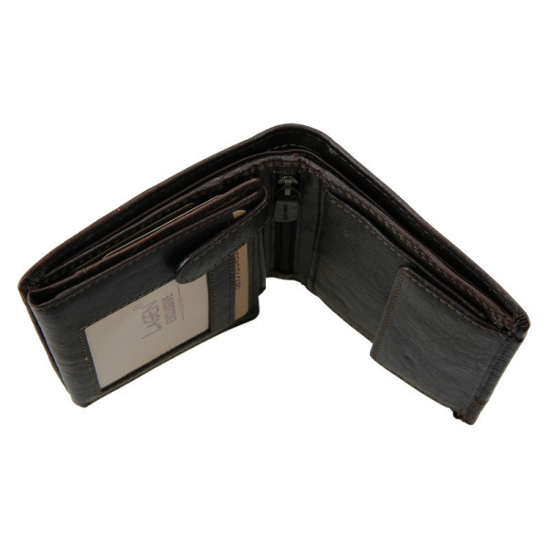 Pánská kožená peněženka Lagen Apolo - tmavě hnědá
