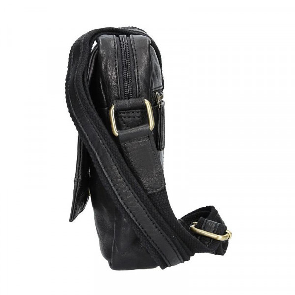 Pánská kožená taška přes rameno SendiDesign Pietro - černá