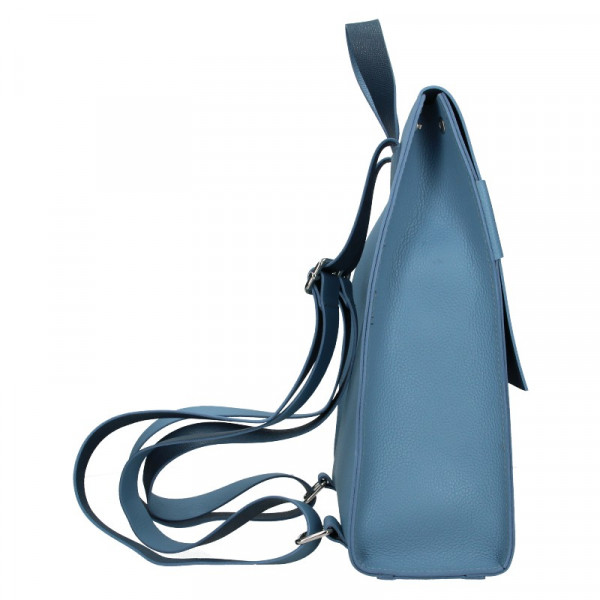 Dámský kožený batoh Facebag Apolens - světle modrá